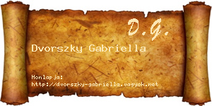 Dvorszky Gabriella névjegykártya